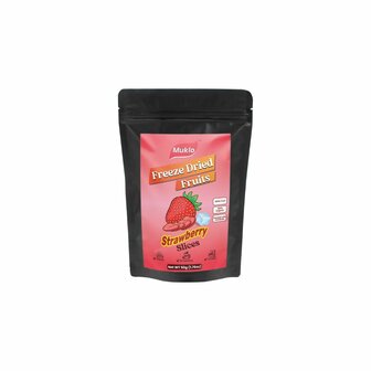 Muklo Freeze Dried Fruits Strawberry (Aardbei) Slices 50 Gram (Gevriesdroogd Fruit Chips) 