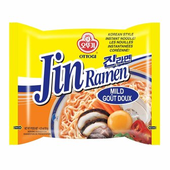 Ottogi Jin Instant Ramen Noodles Mild 5 x 120 Gram