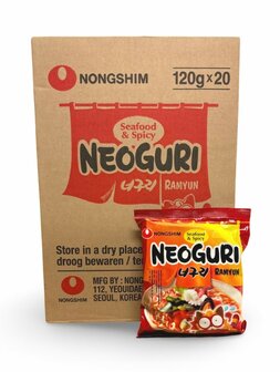 Nongshim Instant Noodles Seafood &amp; Spicy 20 x 120 Gram