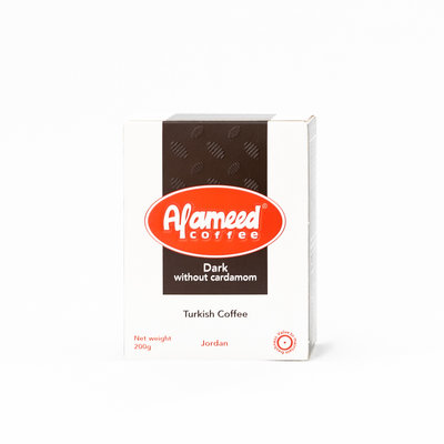 Alameed Gemalen Arabische koffie Medium zonder Kardemom 200 Gram