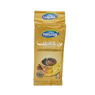 Haseeb Gold Gemalen Arabische Koffie Super Extra Kardemom 200 Gram